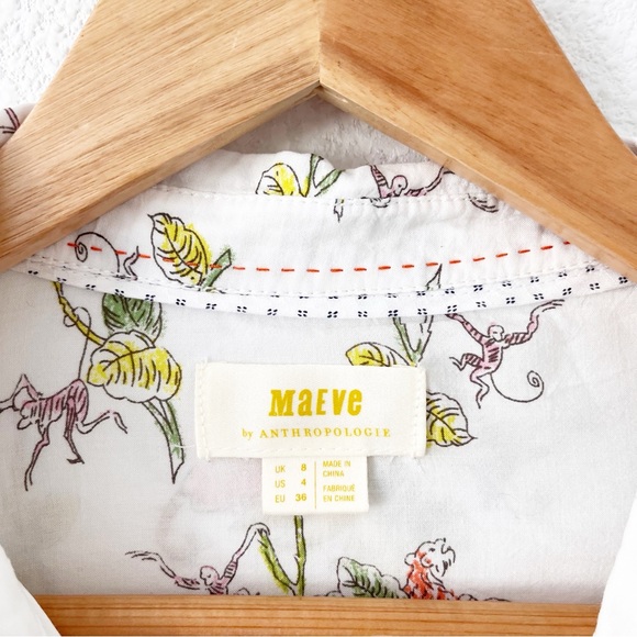 Anthropologie Maeve Jungle Print Button Down Long Sleeve Shirt in Multicolor - Picture 3 of 9